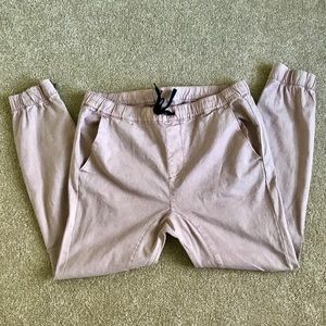 PACSUN Men’s khaki distressed joggers